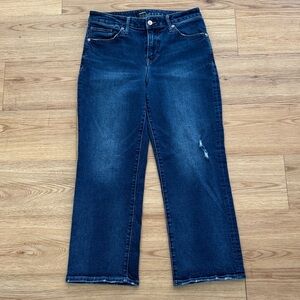 Express Womens 90S ANKLE BOOT MID RISE Cropped Jeans Size 6 Casual Classic